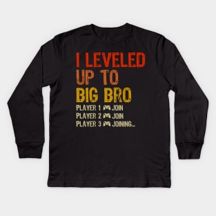 I leveled Up To Big Bro Player 3 Joining... Kids Long Sleeve T-Shirt